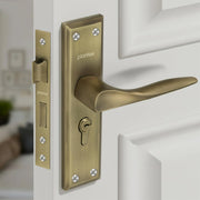 Plantex Main Door Lock Handle Set - Heavy-Duty Door Lock Set/6-Lever Lock Mechanism with 3 Years of Warranty by plantex/Mortise Lock with 3 Keys,Lock Body & Cylinder (PTP-01, Brass Antique)