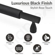 Plantex Cabinet Handle/224mm Handle for Cabinet/Furniture/Door Pull-Push Handle for Home/Office - Pack of 1 (Black)