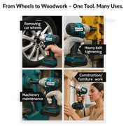 Plantex Cordless Impact Wrench/Brushless Motor/350 Nm Tourq/1/2