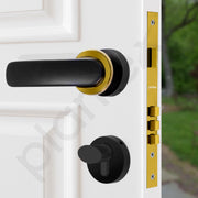 Plantex Door Lock for Home/Main Door Lock Set with 3 Computerized Key/Mortise Lock for Door with Brass Lock Body & Cylinder (SM037, Gold & Black)