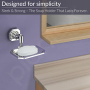 Plantex 304 Grade Stainless Steel Bathroom Soap Case/Soap Holder/Bathroom Accessories - Nipron (Chrome)