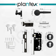 Plantex Mortise Door Lock/Heavy Duty Lock for Main Door/Mortise Locks for Home/Office/Hotel-3 Brass Keys (1026 - Z-Black)