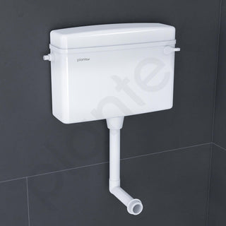 Plantex Polypropylene Toilet Flush Tank/Flush Tank for Toilet with 10 LTR Water Capacity/Side Lever Cistern for Bathroom - Pack of 1 (White)