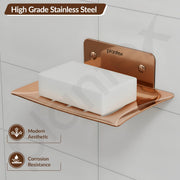 Plantex Stainless Steel Soap Holder for Bathroom/Wall Mounted Soap Holder/Soap Dish/Bathroom Accessories (Rose Gold)