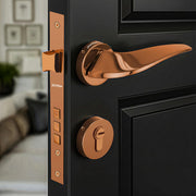 Plantex Door Lock for Home/Main Door Lock Set/Mortise Lock Set with Brass Lock Body & Cylinder - 3 Years of Warranty (7128, PVD Choco)