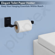 Plantex 304 Grade Stainless Steel Toilet Paper Roll Holder/Tissue Paper Holder/Toilet Paper Holder for Bathroom Accessories - Senso (Black)