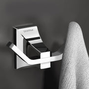Plantex Robe Hook for Bathroom/Pure Brass Clothes Hanging Hook/Hook for Wall/Bathroom Accessories - Pack of 1 (APS-DL-01, Chrome)