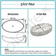 Plantex Oval Ceramic Wash Basin/Basin for Bathroom/Table Top Washbasin/Counter Top Vessel Sink (Marble Finish, 23 x 15 x 5.5 Inch)