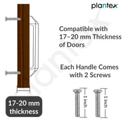 Plantex Cabinet Handle/Kitchen Cabinet Door Handle/Wardrobe/96 mm Cupboard Handle/Door Pull-Push Handle for Home/Office - Pack of 2 (Black)