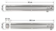 Plantex Stainless Steel 12 inch Tower Bolt/Tower Bolt for Home,Offices Doors and Windows/Tower Bolt for Main Door/Door Latch/Kundi/Chitakini/Door Latch for Windows (Chrome, Pack of 4)