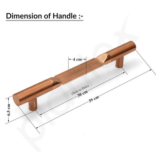 Plantex 15 Inch Main Door Handle for Wooden Doors, Pull-Push Handle, Accessories (Pack of 1, Rose Gold) 3 Years Warranty