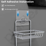 Plantex Self Adhesive Soap Holder for Bathroom/Stainless Steel Soap Case/2 Layer Soap Storage/Bathroom Accessories - Pack of 2 (Chrome)