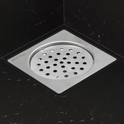 Plantex 304 Grade Stainless Steel Bathroom Drain Cover/Floor Drain Jali for Bathroom/Drainage Cover (5x5 inches) - (BH-1101, Chrome)