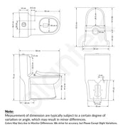 Plantex Platinum Ceramic Rimless One Piece Western Toilet/Commode for Toilet/Washdown Flush Commode With Soft Close Toilet Seat - S Trap Outlet (White)