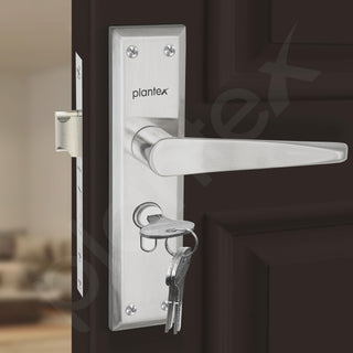 Plantex Main Door Lock Handle Set/6-Lever Locks Mechanism with 3 Years of Warranty/Mortise Lock with 3 Keys, Brass Locks Body & Cylinder(PTP-05 Matt)