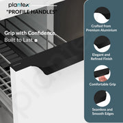 Plantex Profile Handle for Kitchen Cabinet/10 Inch Alluminium Drawer Profile Handle/Wardrobe Pull Handle for Home/Office/Hotel - Pack of 3 (Black)