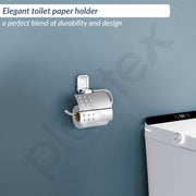 Plantex 304 Grade Stainless Steel Toilet Paper Roll Holder/Toilet Paper Holder in Bathroom/Kitchen/Bathroom Accessories Pack of 1, Cute (Chrome)
