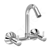 Plantex Brass Spindle Kitchen Mixer Tap/Sink Mixer Tap Hot and Cold with Wall Flange and Teflon Tape/Kitchen Sink Tap -(MKS-1278-Chrome)