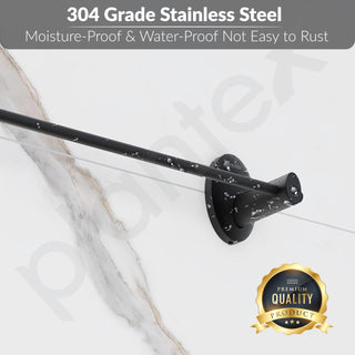 Plantex 304 Grade Stainless Steel 24 inch Single Towel Rod/Towel Holder for Bathroom/Towel Bar/Hanger/Stand/Bathroom Accessories - Oreva (Black)