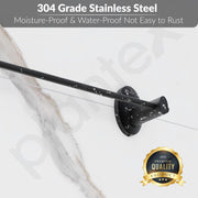 Plantex 304 Grade Stainless Steel 24 inch Single Towel Rod/Towel Holder for Bathroom/Towel Bar/Hanger/Stand/Bathroom Accessories - Oreva (Black)