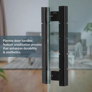Plantex Mighty Aluminium 11 Inch Main Door Handle/Pull-Push Handle for Glass Door/3 Years Warranty - Pack of 1 (Black)