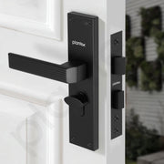 Plantex Stainless Steel Door Lock Handle Set/6-Lever Lock Mechanism with 3 Years of Warranty/Mortise Lock with 3 Keys, Brass Lock Body & Cylinder - (DTM-661, Z-Black)