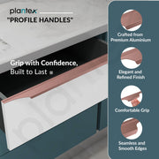 Plantex Profile Handle for Kitchen Cabinet/28 Inch Alluminium Drawer Profile Handle/Wardrobe Pull Handle for Home/Office/Hotel - Pack of 5 (Rose Gold)