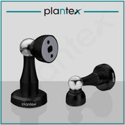 Plantex Stainless Steel 360 Degree 4 inch Door Magnet Stopper for Home/Office/Hotel Wall and Floor Mounted Soft-Catcher to Hold Wooden/Glass/PVC Door (Black Finish)