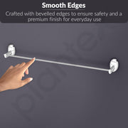 Plantex 304 Stainless Steel Single Towel Rod for Bathroom/Towel Holder in Bathroom/Towel Hanger/Bathroom Accessories - Oreva (Chrome)