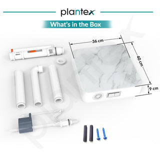 Plantex White Marble Printed Flush Tank for Toilet with 7 LTR Water Capacity/Polypropylene Toilet Flush Tank/Dual Flush Cistern with Air Freshener - Pack of 1