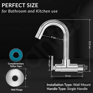Plantex Pure Brass Kitchen Taps for Home Sink/Kitchen Sink Tap with 360° Swivel Spout and Water Saving Aerator-7Year Warranty-(BAL-510)