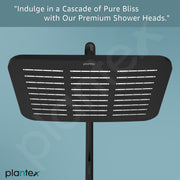 Plantex ABS Shower Head for Bathroom/360Â° Rotatable Hand Shower Head for bathroom/Rain Showers Head for bathroom/Pressurized Showers Head â€“ (Matte Black)