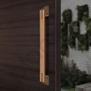 Plantex Door Handle/Main Door Handle/15 Inch Pull-Push Handle for Home/Office/Hotel - Pack of 1 (SH-372, Choco & Satin Black) - 3 Years Warranty