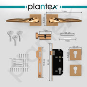Plantex Premium Main Door Lock with 3 Years of Warranty/Main Door Lock for Home/Mortise Lock for Door - (PT-002- Rose Gold)