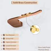 Plantex Smero Pure Brass Toilet Paper Holder/Toilet Paper Roll Holder/Tissue Paper Roll Holder for Bathroom - Smart (PVD Rose Gold)