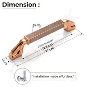 Plantex Aluminium Cabinet Handle/128mm Wardrobe Handle for Home/Cupboard Door Pull-Push Handles for Office - Pack of 1 (Rose Gold)