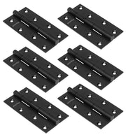 Plantex Heavy Duty Stainless Steel Door Butt Hinges 5 inch x 12 Gauge/2.5 mm Thickness Home/ Office/ Hotel for Main Door/ Bedroom/ Kitchen/ Bathroom - Pack of 6 (Black )