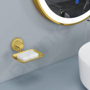 Plantex Galaxy 304 Grade Stainless Steel Single Soap Holder/Bathroom Soap Holder/Wall Mounted Soap Stand for Kitchen- (PVD Gold)