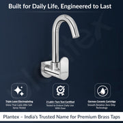 Plantex Pure Brass Sink Tap for Kitchen with 360Ã‚Â° Swivel Spout/Kitchen Sink Tap with Water Saving Aerator-7 Year Warranty by Plantex (ORN-210-Chrome)