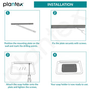 Plantex Acrylic Bathroom Soap Holder/Soap Dish/Wall Mounted Soap Holder/Bathroom Accessories - White