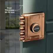 Plantex Stainless Steel Deadbolt Lock/Pentabolt Main Door Lock/5-Point Security Door Lock Set with Anti theft Mechanism -  5 Years of Warranty (PVD Rose Gold)
