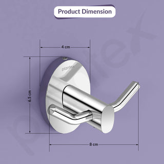 Plantex 304 Grade Stainless Steel Hooks for Hanging Clothes and Towels in Bathroom/Living Room/Bathroom Accessories - Olive (Chrome)