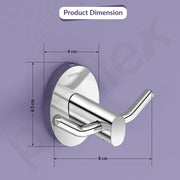 Plantex 304 Grade Stainless Steel Hooks for Hanging Clothes and Towels in Bathroom/Living Room/Bathroom Accessories - Olive (Chrome)