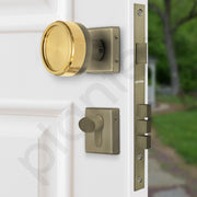 Plantex Stainless Steel Door Lock/Heavy Duty Main Door Knob Lock With 3 Keys/Mortise Door Lock For Home/Office/Hotel-(Pvd Gold&Ba)