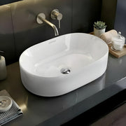 Plantex TableTop Wash Basin for Bathroom/Ceramic Basin with 10 Years Glaze Warranty by Plantex/Washbasin for Home/Hotel/Restaurant (Glossy White - 19 x 13 x 5.5 Inch)