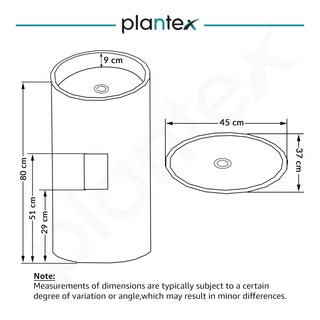 Plantex Stainless Steel Pedestal Wash Basin/Free Standing Round Basin for Bathroom/living Room/Hotel (15 x 15 x 34 Inch - Rose Gold)