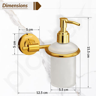 Plantex 304 Grade Stainless Steel Liquid Soap Dispenser/Shampoo Dispenser/Hand Wash Dispenser/Bathroom Accessories Pack of 1, Daizy (Golden)