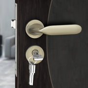 Plantex Main Door Lock/Mortise Lock for Door with 3 Years of Warranty - Robust Door Lock for Home with Brass Lock Body & Cylinder(7106 - Satin White)