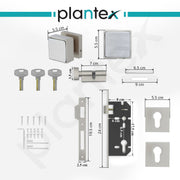 Plantex Heavy Duty Door Lock/Main Door Mortise Lock Handle/Handle Set for Home/Office/Door Accessories - (PT-011, Satin & Chrome)