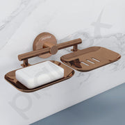 Plantex Galaxy 304 Grade Stainless Steel Rectangular Double Soap Holder for Bathroom/Soap Stand/Soap Holder/Soap Storage/Bathroom Accessories – (PVD Rose Gold)